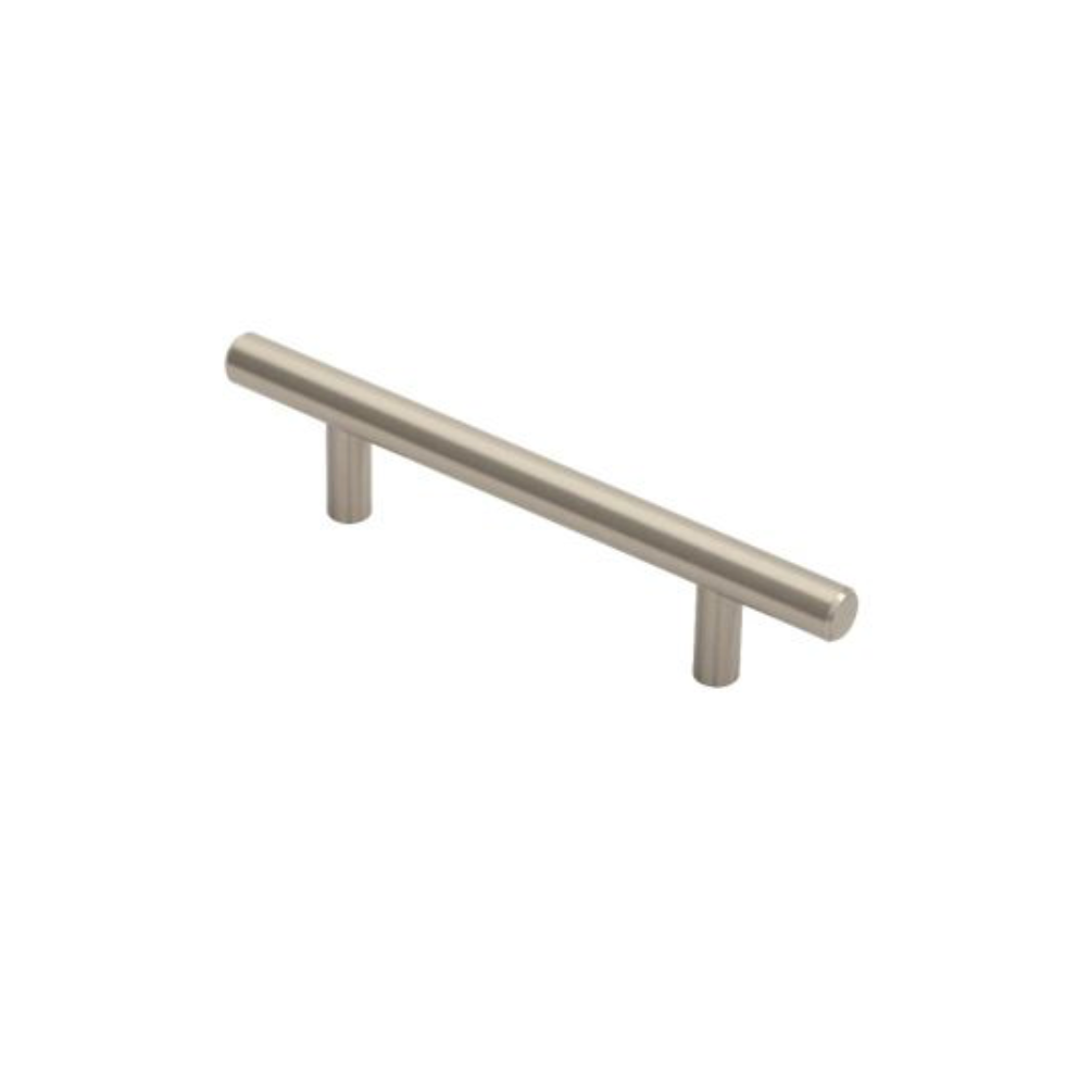 Satin Nickel Steel T Bar Cabinet Handle 96mm c/c | FTD445ASN