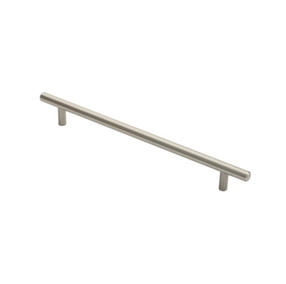 Satin Nickel Steel T Bar Cabinet Handle 224mm c/c | FTD445ESN