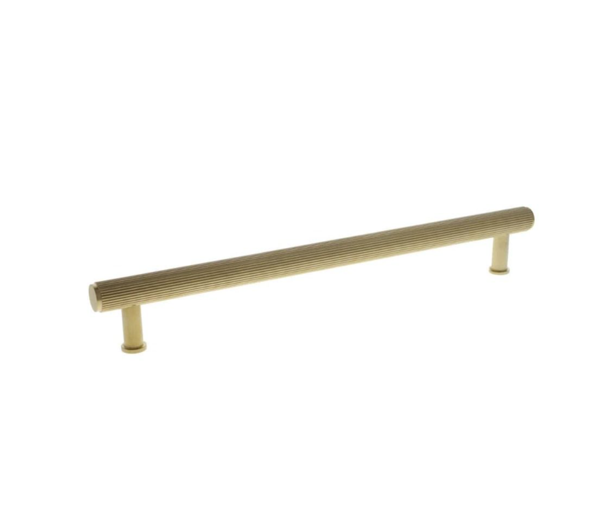 A&W Satin Brass PVD Crispin Reeded Line T Bar Pull Handle c/c 224mm | AW809R-224-SBPVD