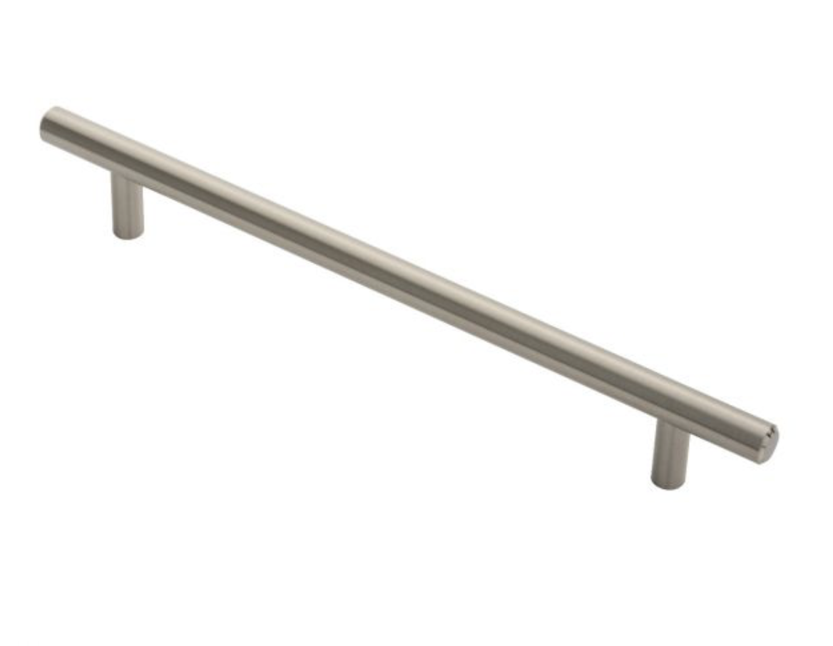 Satin Nickel Steel T Bar Cabinet Handle 192mm c/c | FTD445DSN