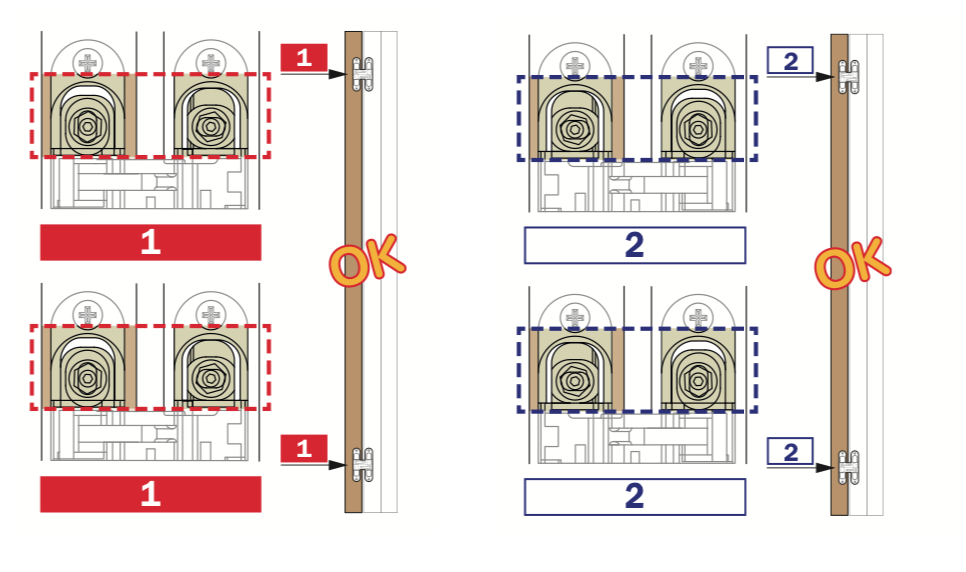 Ceam Brass 100mm 3D Concealed Hinge 1129 | CI001129OTT00