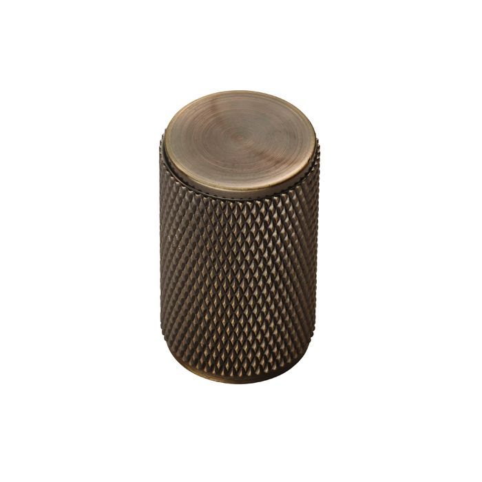 Antique Brass 30mm Knurled Knob | FTD702AB