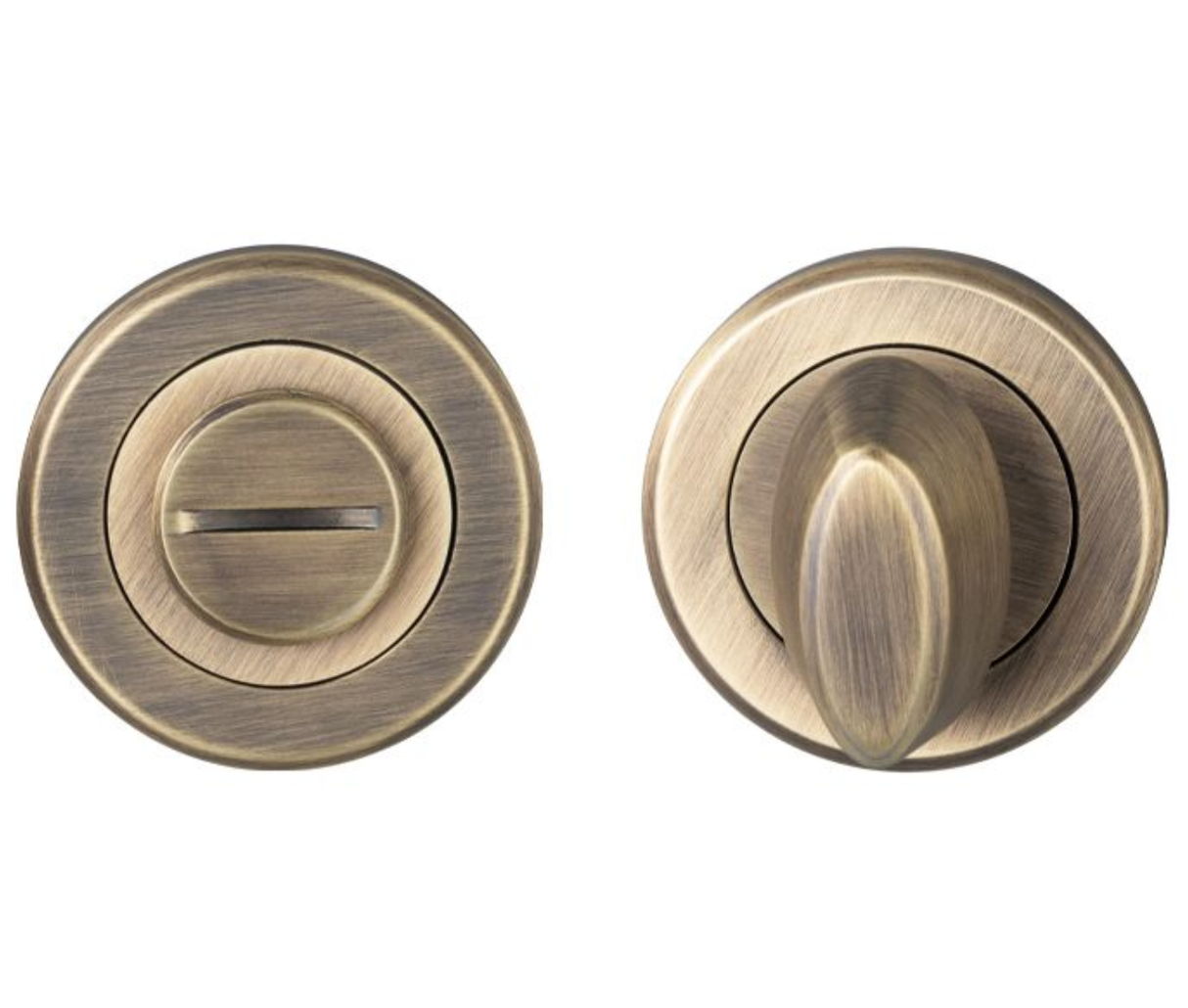 Serozetta Antique Brass Thumbturn Snib & Release on round rose | SZM004AB