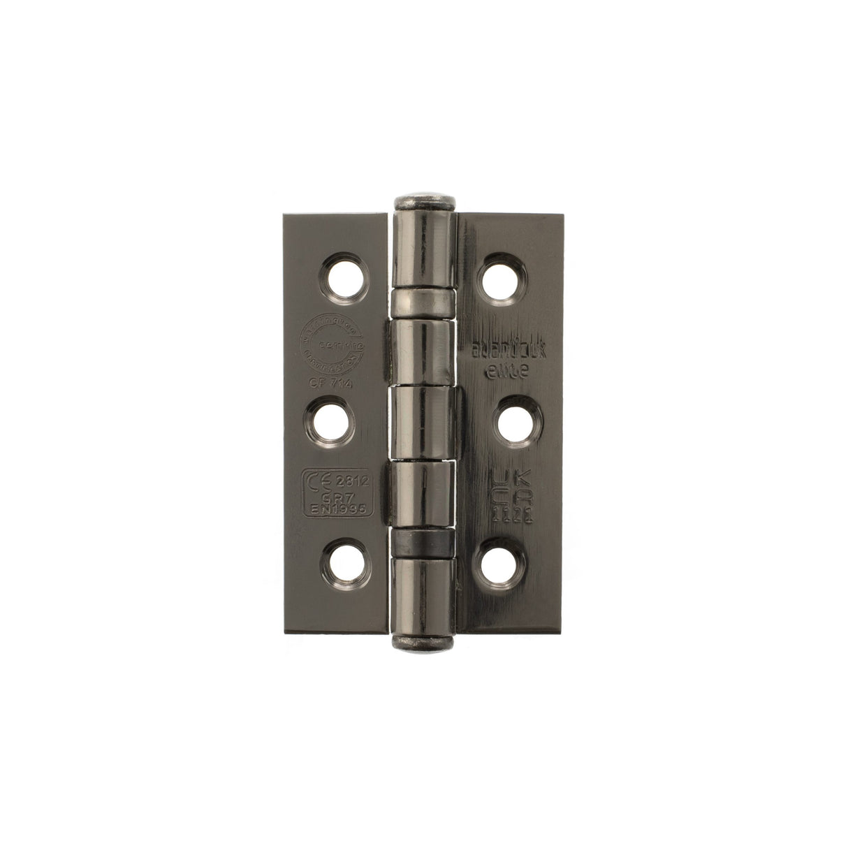 Pair 75mm (3") Black Nickel CE Ball Butt Hinge | A2H322BN