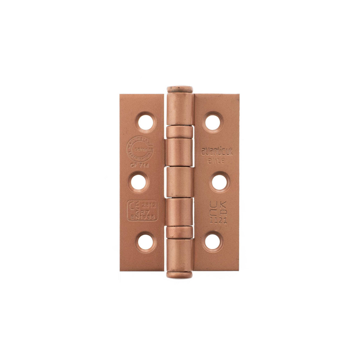 Pair 75mm (3") Urban Satin Copper CE Ball Butt Hinge | A2H322USC