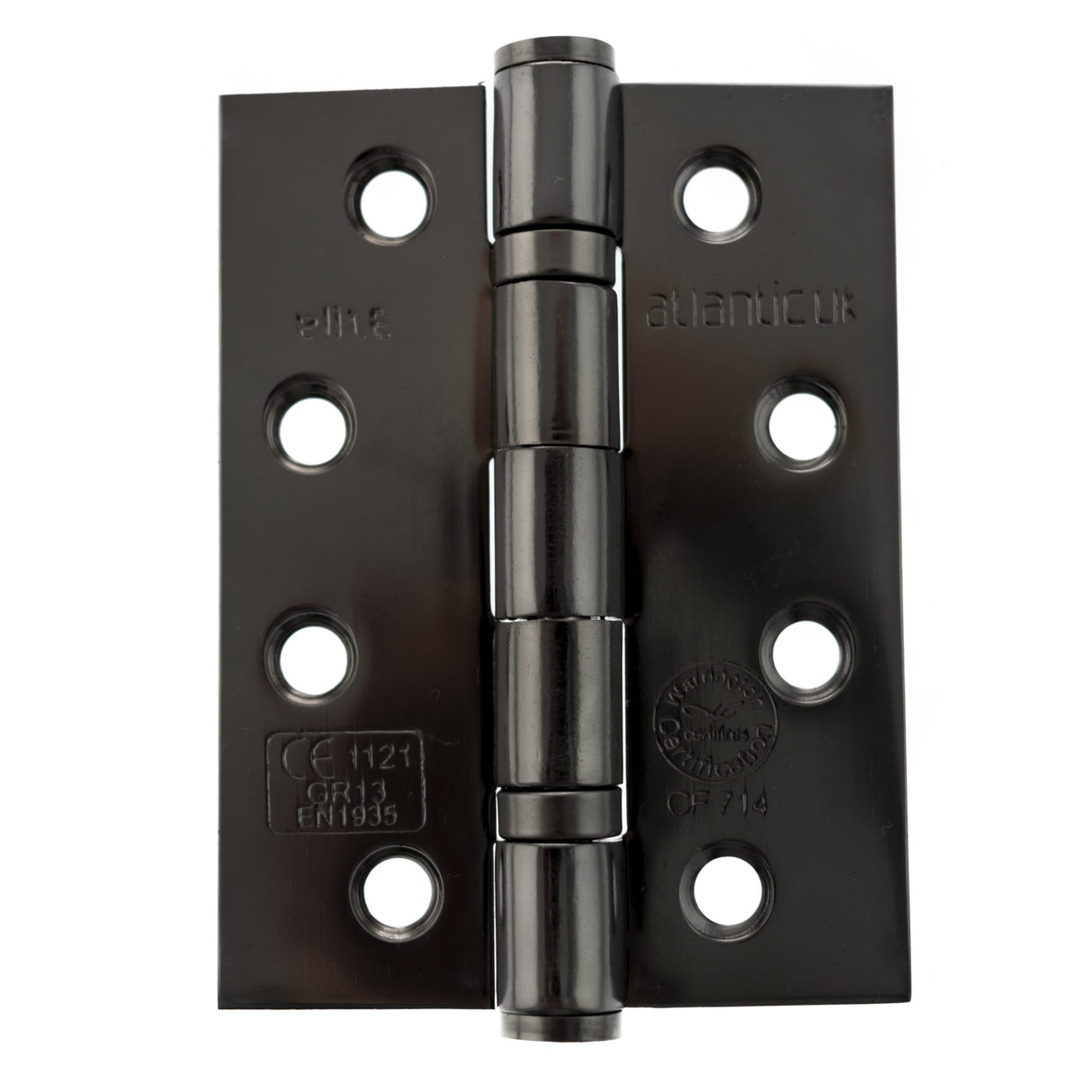 Pair 102mm (4") Black Nickel Ball Bearing Fire Grade Hinge | AH1433BN