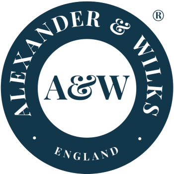 Alexander and Wilks Polished Brass Lacquer 32mm Round Cupboard Knob on Stepped Rose | AW825-32-PBL