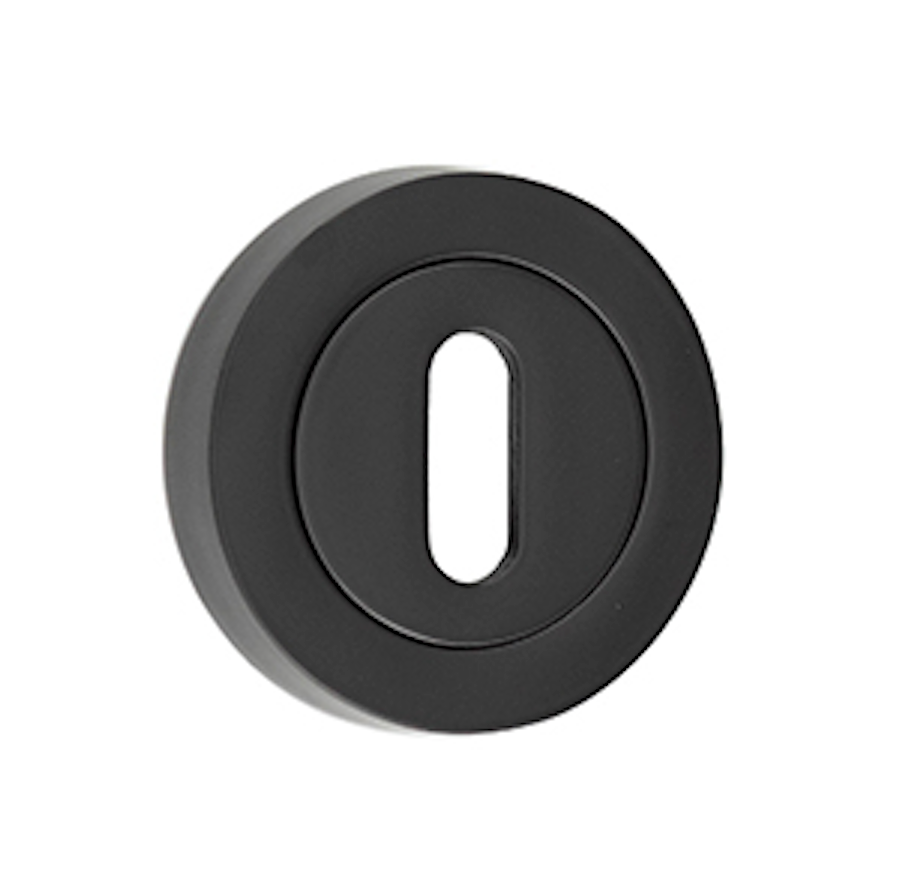Jedo 50mm Matt Black Standard Escutcheon | JV503MB