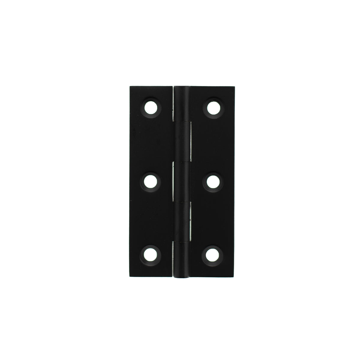 Millhouse Brass Cabinet Butt Hinges 64mm x 35mm x 2mm - Matt Black