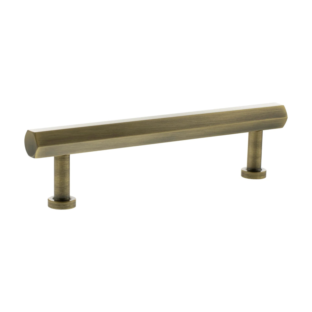 Millhouse Brass Antique Brass 128mm Pennington Hexagonal T-Bar Cabinet Pull Handle | MHCH17128AB