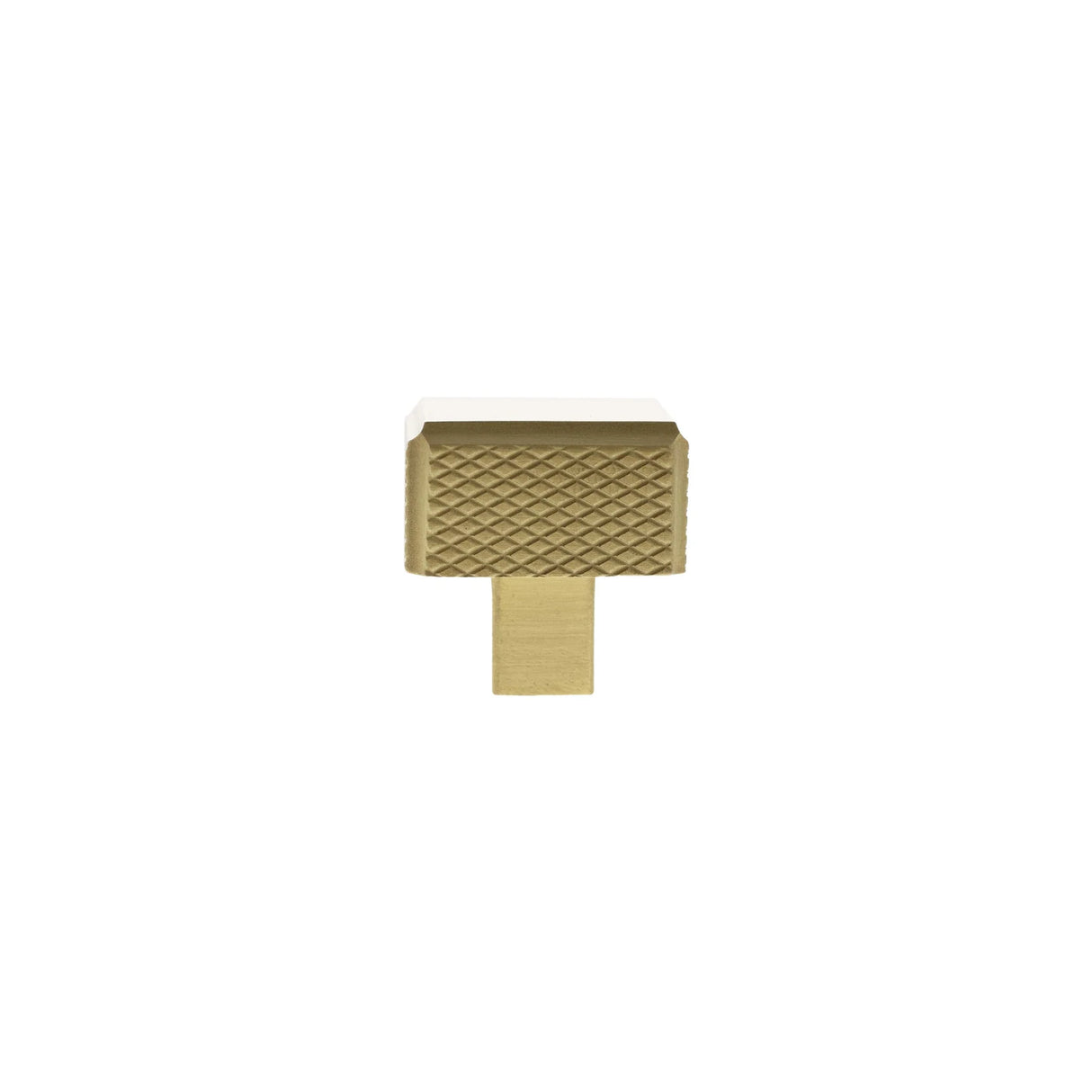 Millhouse Brass Satin Brass Eiffel Knurled Square Cabinet Knob | MHCK1230SB