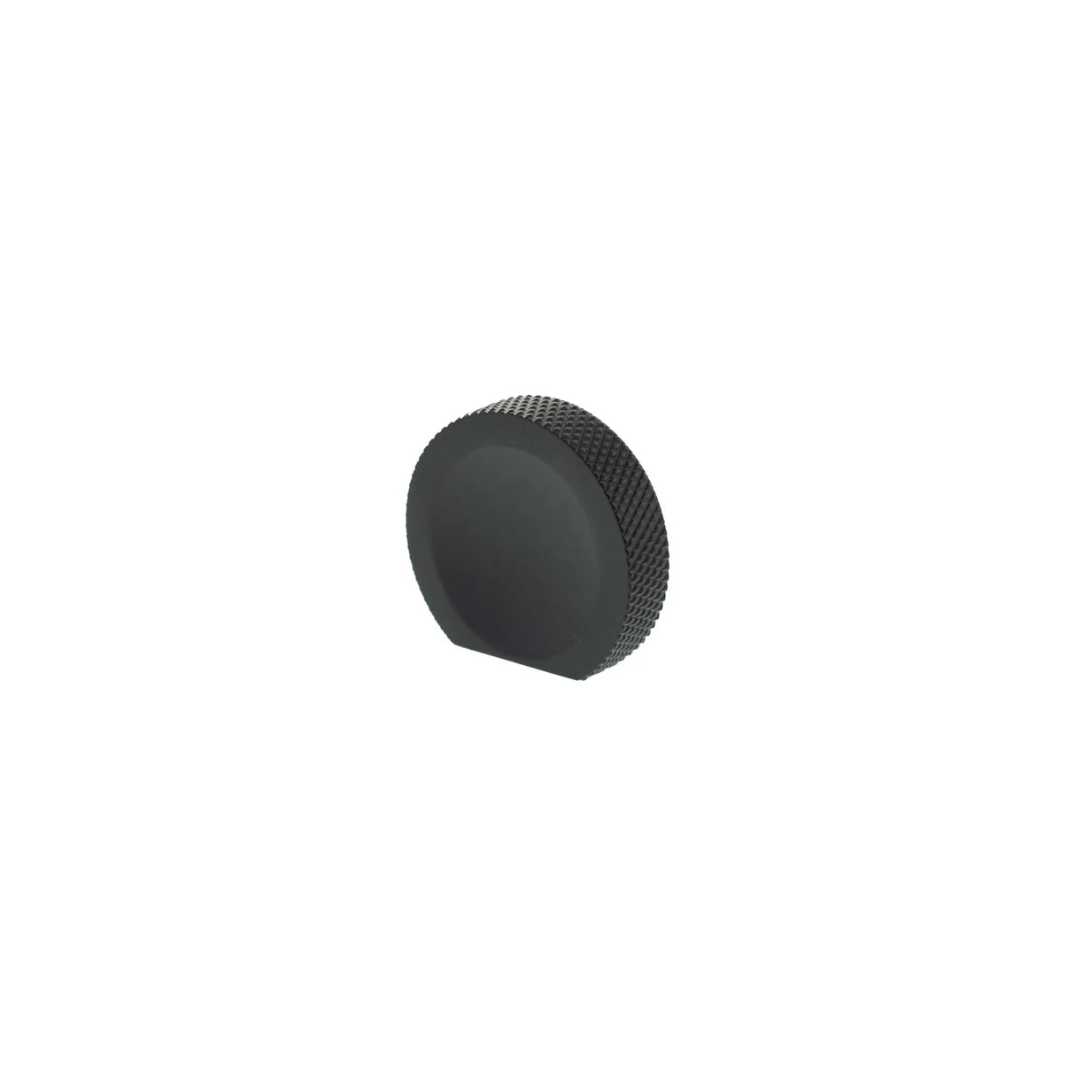 Millhouse Brass Matt Black Eiffel Knurled Edge Cabinet Finger Pull | MHCK1338MB