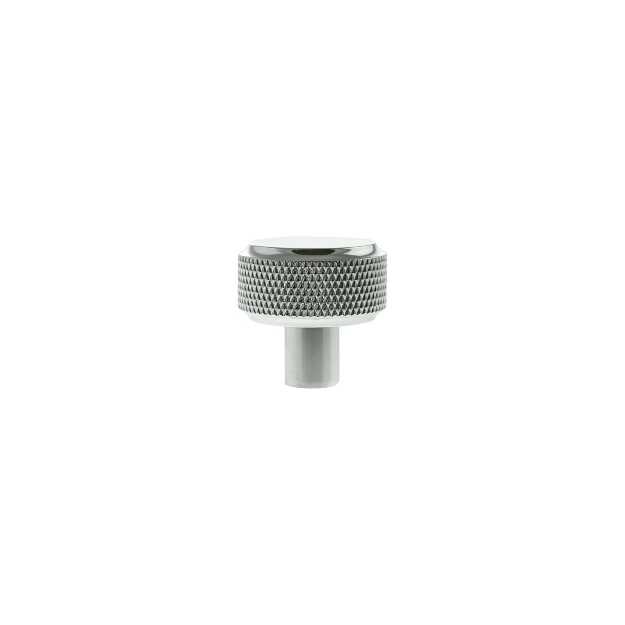 Millhouse Brass Polished Chrome Eiffel Knurled Round Cabinet Knob | MHCK1532PC