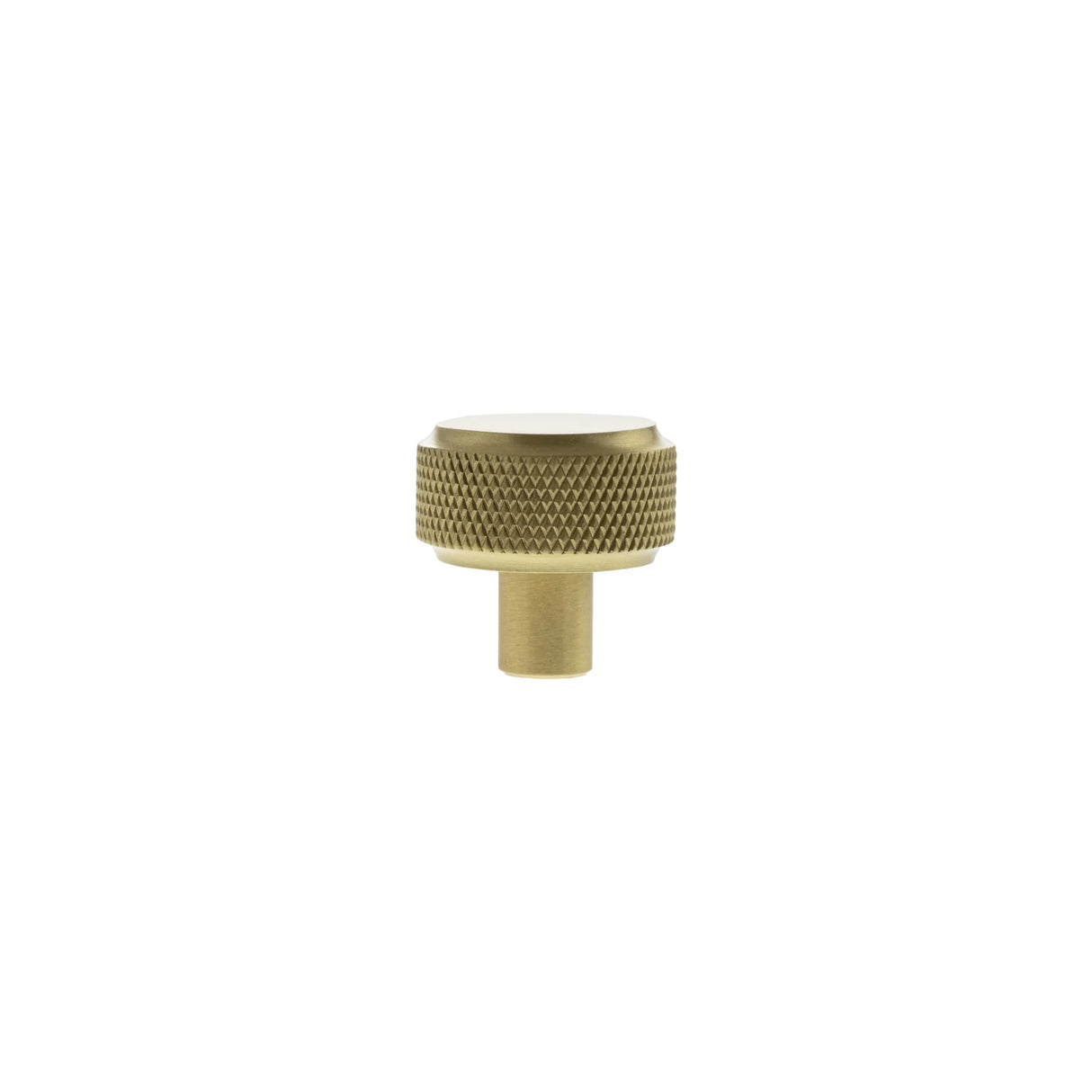 Millhouse Brass Satin Brass Eiffel Knurled Round Cabinet Knob | MHCK1532SB