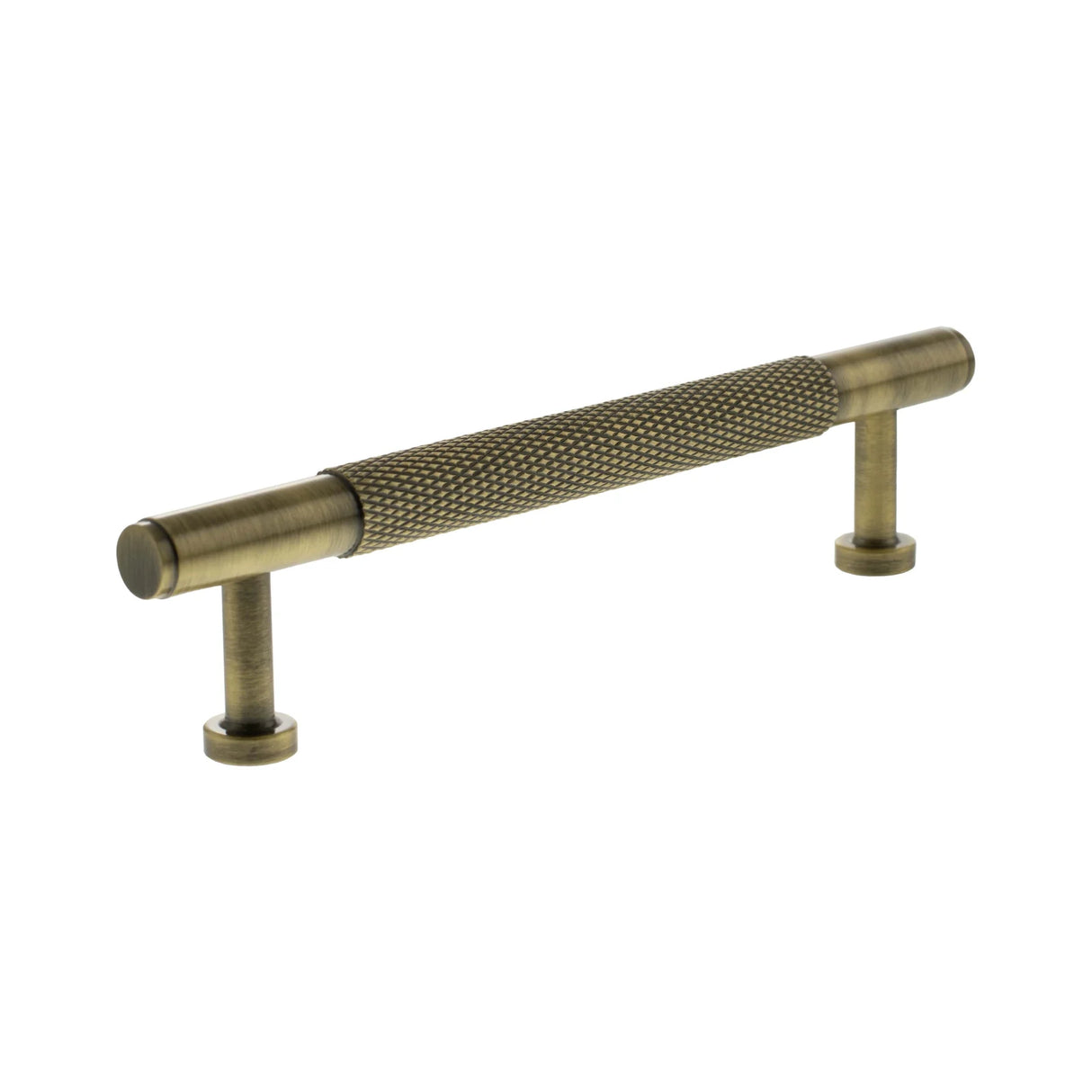 Millhouse Brass Antique Brass 128mm Eiffel Knurled T-Bar Cabinet Pull Handle | MHCK17128AB