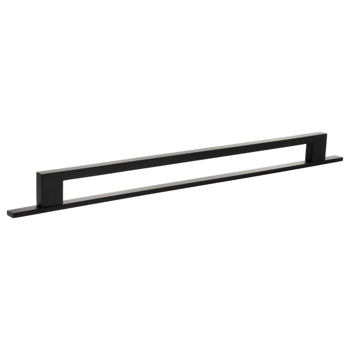 Millhouse Brass Matt Black 320mm Empire Slim Cabinet Pull Handle on Backplate | MHCNB17320MB