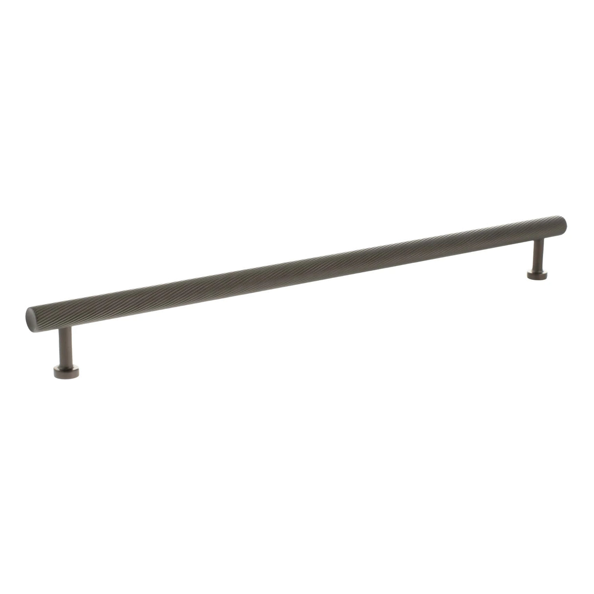 Millhouse Brass Urban Dark Bronze 320mm Paddington Spiral T-Bar Cabinet Pull Handle | MHCS17320UDB