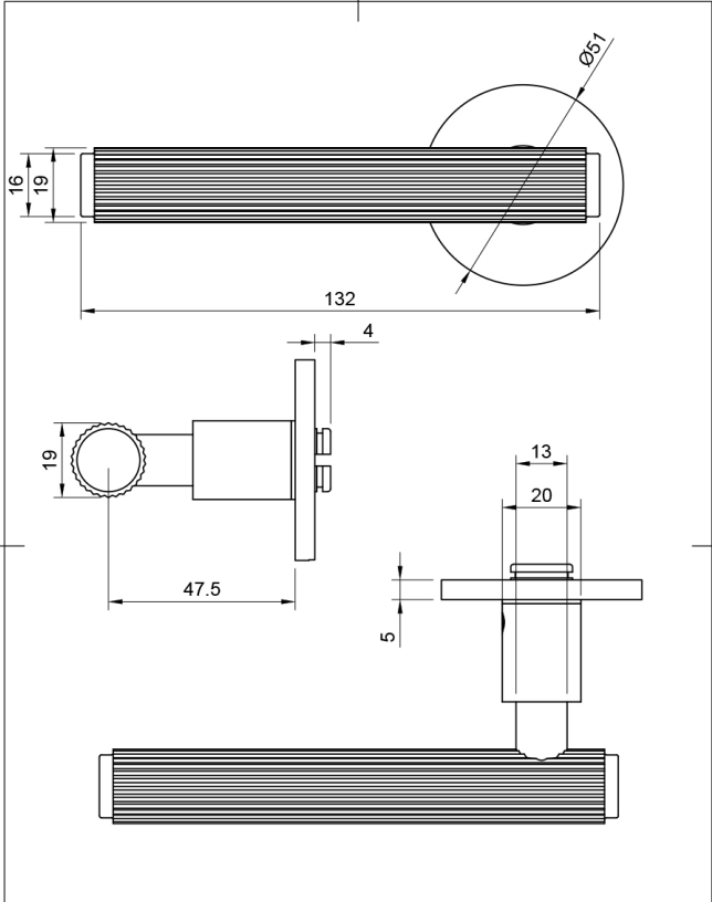 Set Millhouse Yester Bronze Stephenson Linear Lever on 5mm rose | MHSR250YB