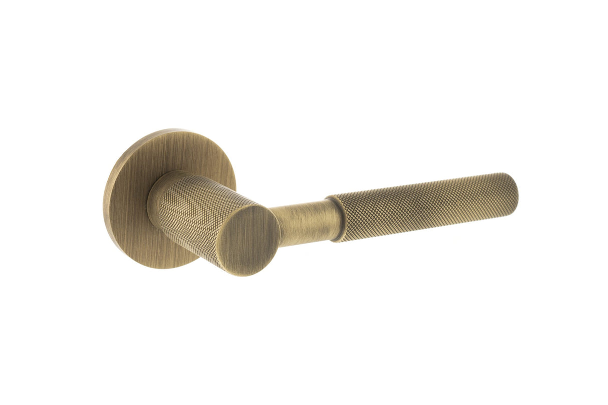 Set Millhouse Yester Bronze Mason Knurled Lever on 5mm rose| MHSR500YB