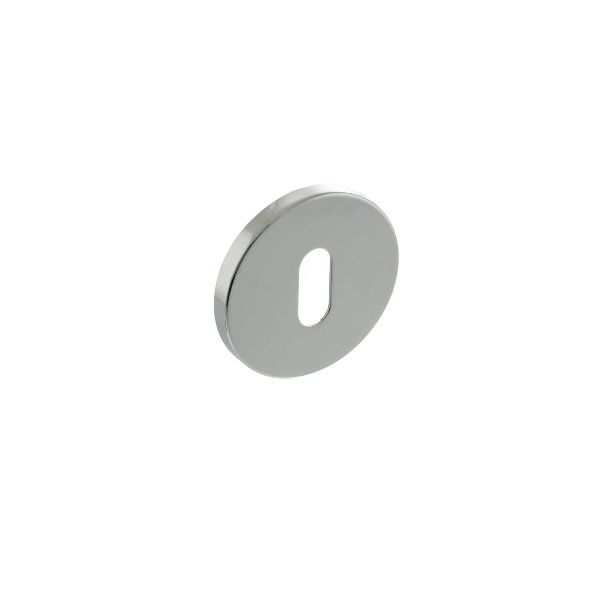 Millhouse Polished Chrome Key Escutcheon on 5mm slimline rose | MHSRKPC