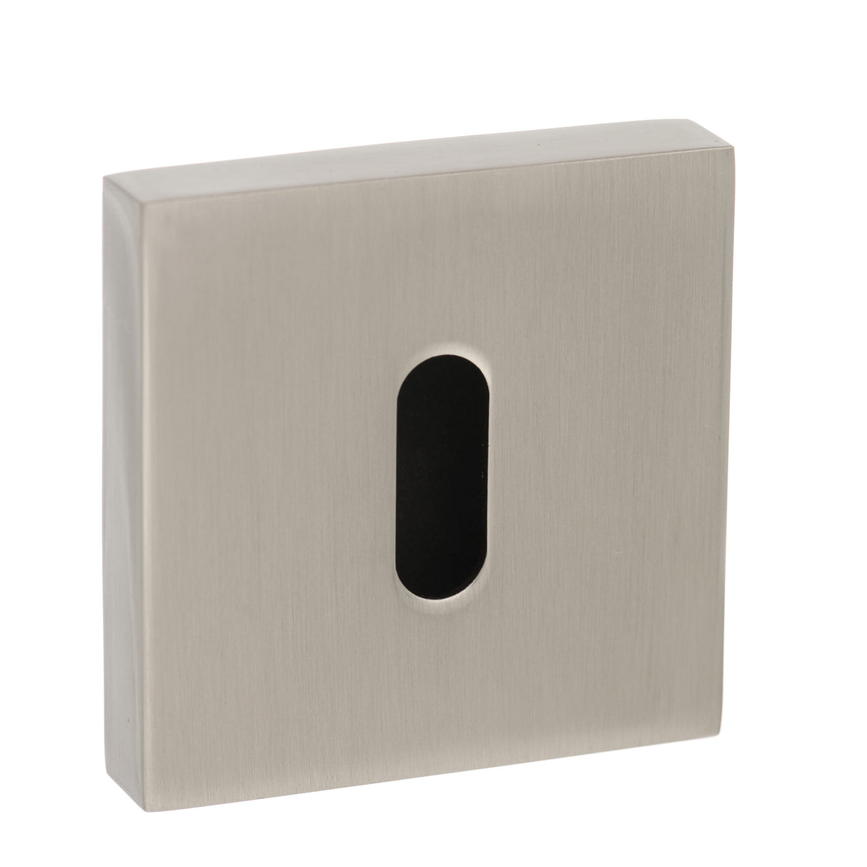 Senza Pari Satin Nickel Square Standard Key Escutcheon | SPESCKSN