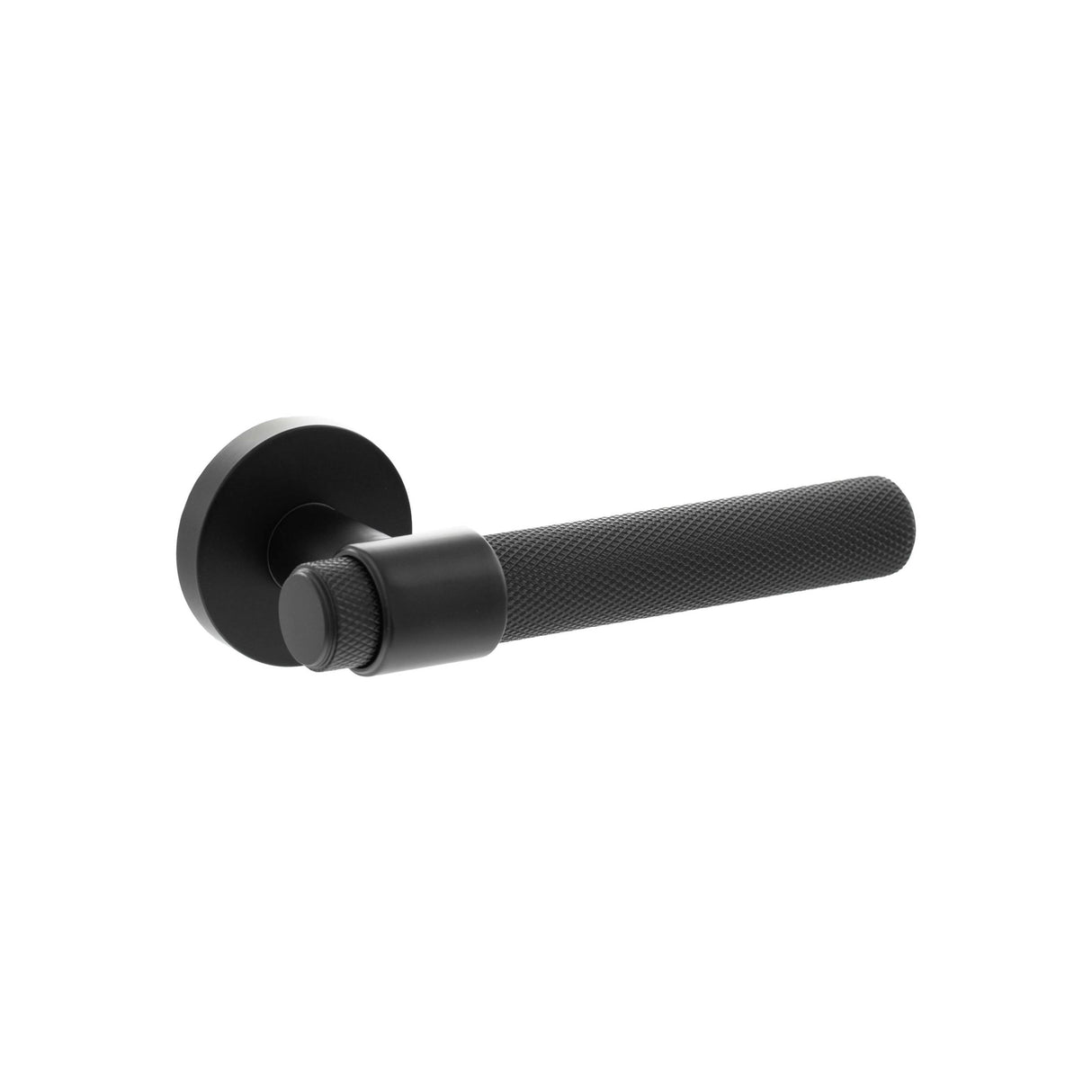 Set Matt Black Andretta Knurled Lever Handle | SPR160MB