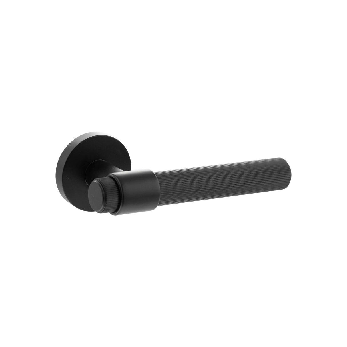 Set Matt Black Fasana Lined Lever Handle | SPR165MB