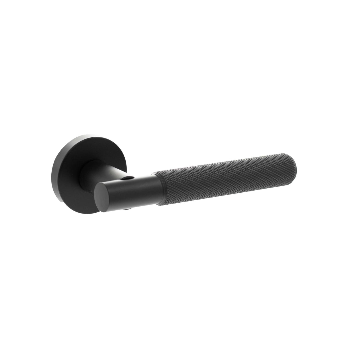 Set Matt Black Rosarno Knurled Lever Handle | SPR170MB