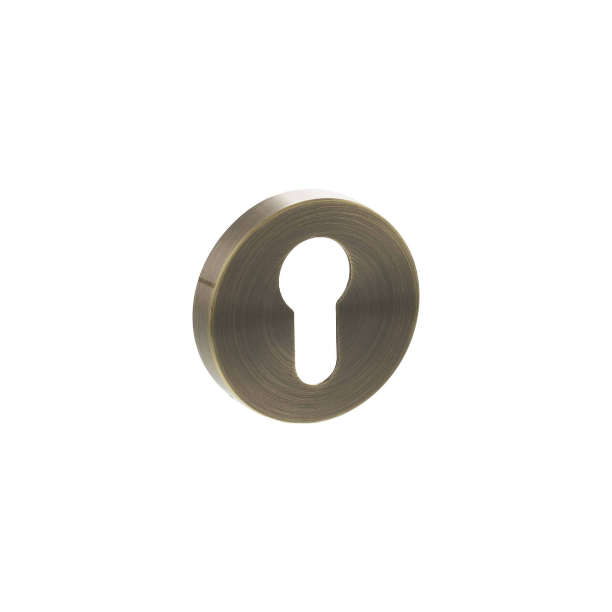 Senza Pari Antique Brass Minimal Round Euro Escutcheon | SPRESCEAB