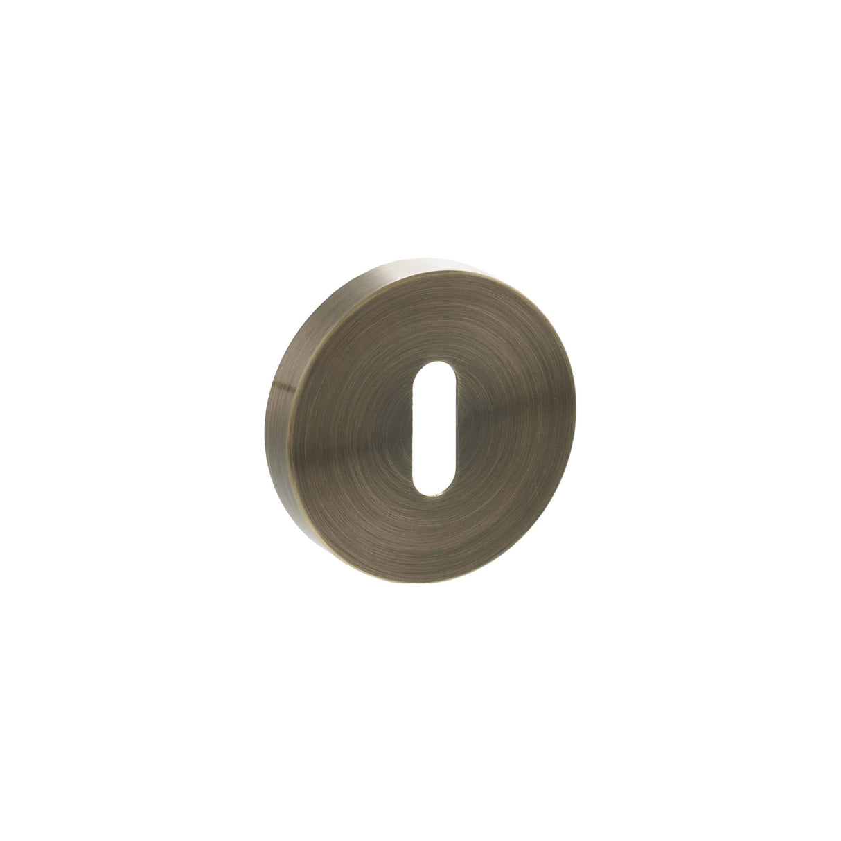 Senza Pari Antique Brass Minimal Round Key Escutcheon | SPRESCKAB