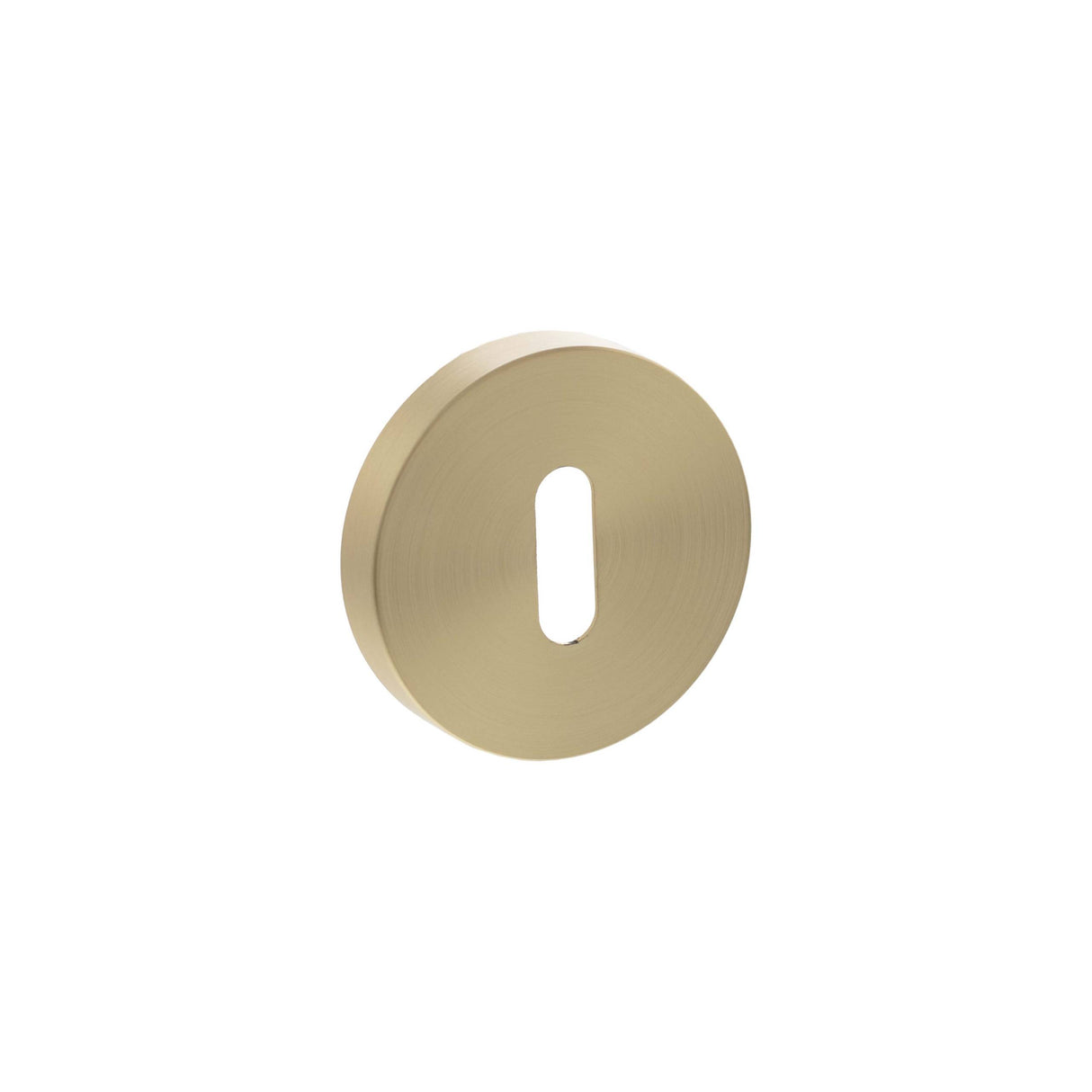 Senza Pari Satin Brass Minimal Round Key Escutcheon | SPRESCKSB