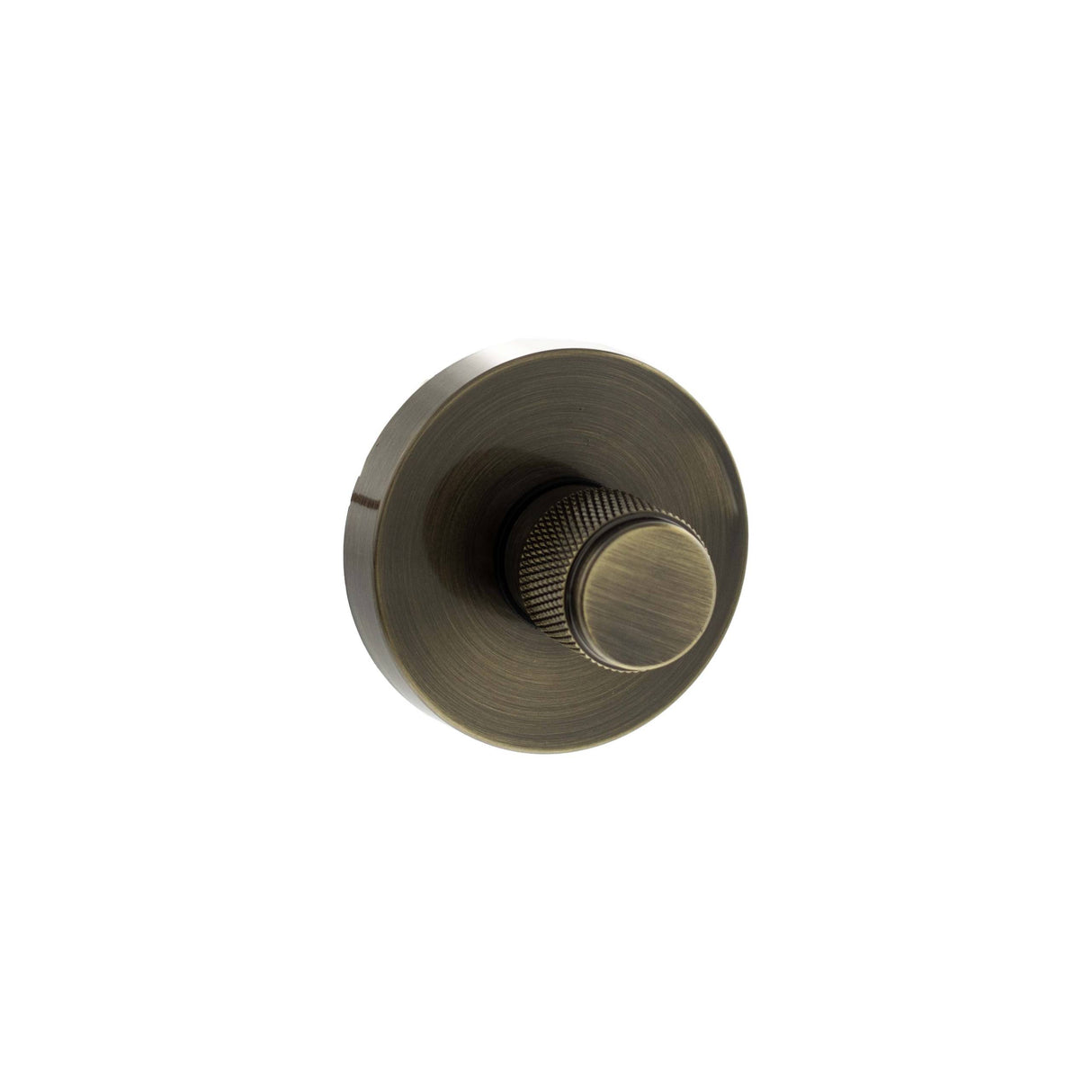 Antique Brass Knurled WC Snib Turn & Release | SPRKWCAB
