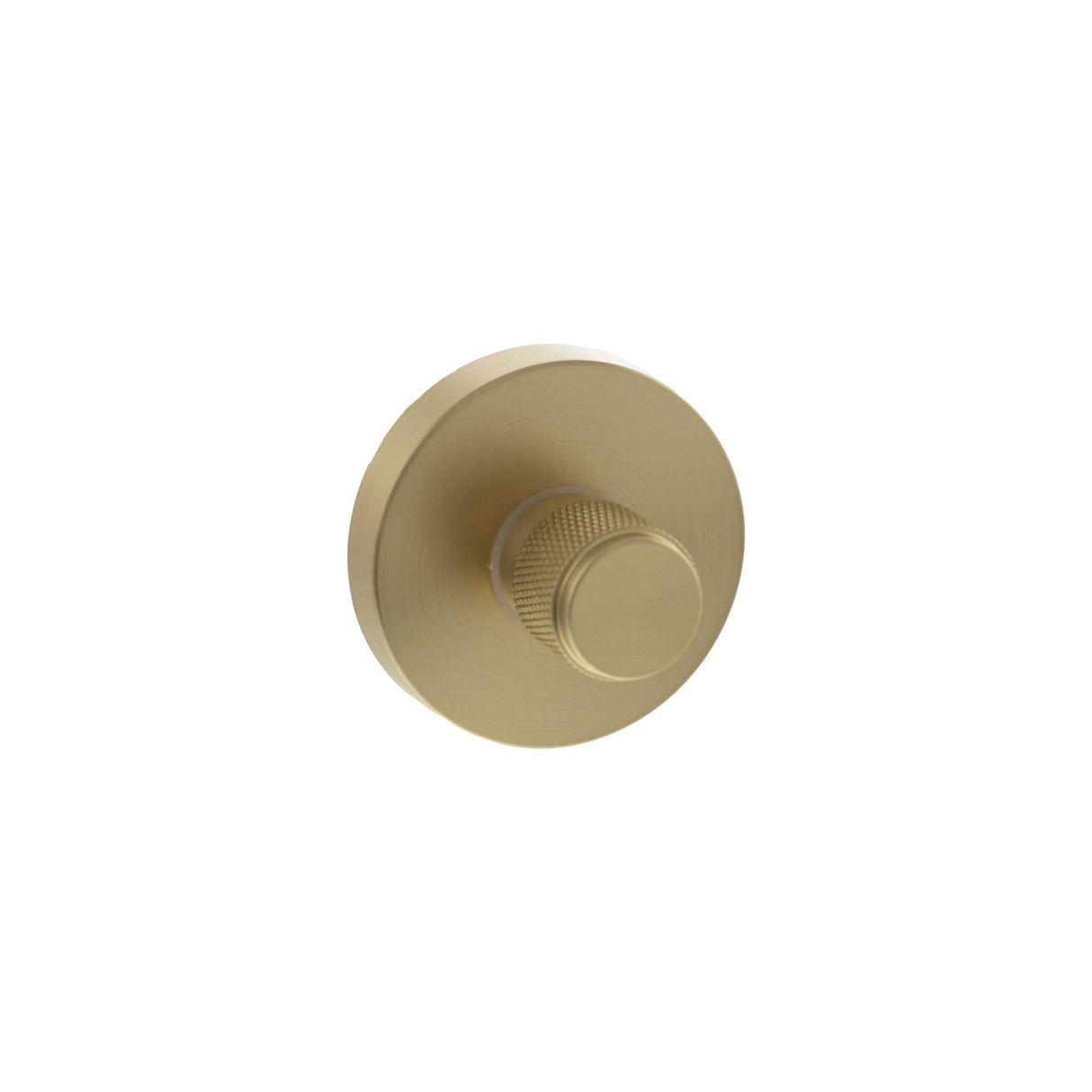 Satin Brass Knurled WC Snib Turn & Release | SPRKWCSB