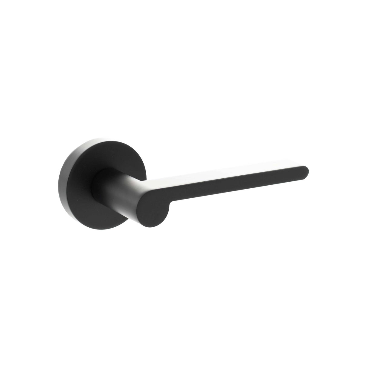Set Matt Black Darrio Lever Door Handle | SPRO218MB
