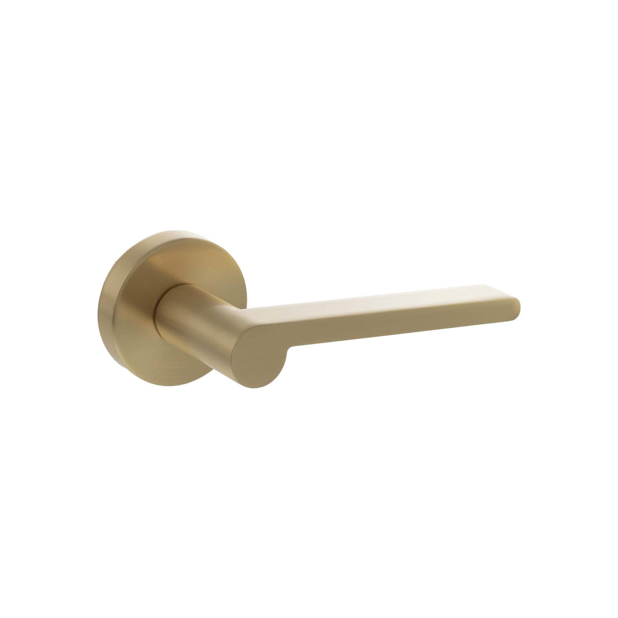 Set Satin Brass Darrio Lever Door Handle | SPRO218SB
