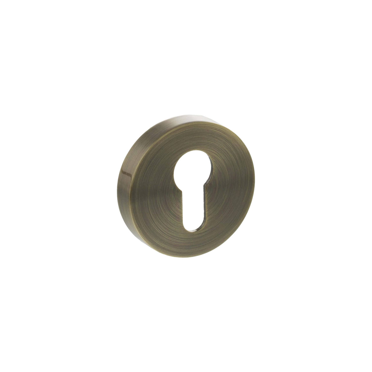 Senza Pari Antique Brass Round Euro Escutcheon | SPROESCEAB