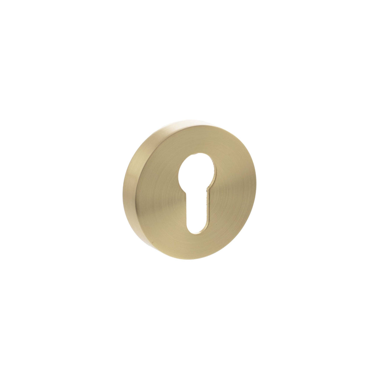 Senza Pari Satin Brass Round Euro Escutcheon | SPROESCESB