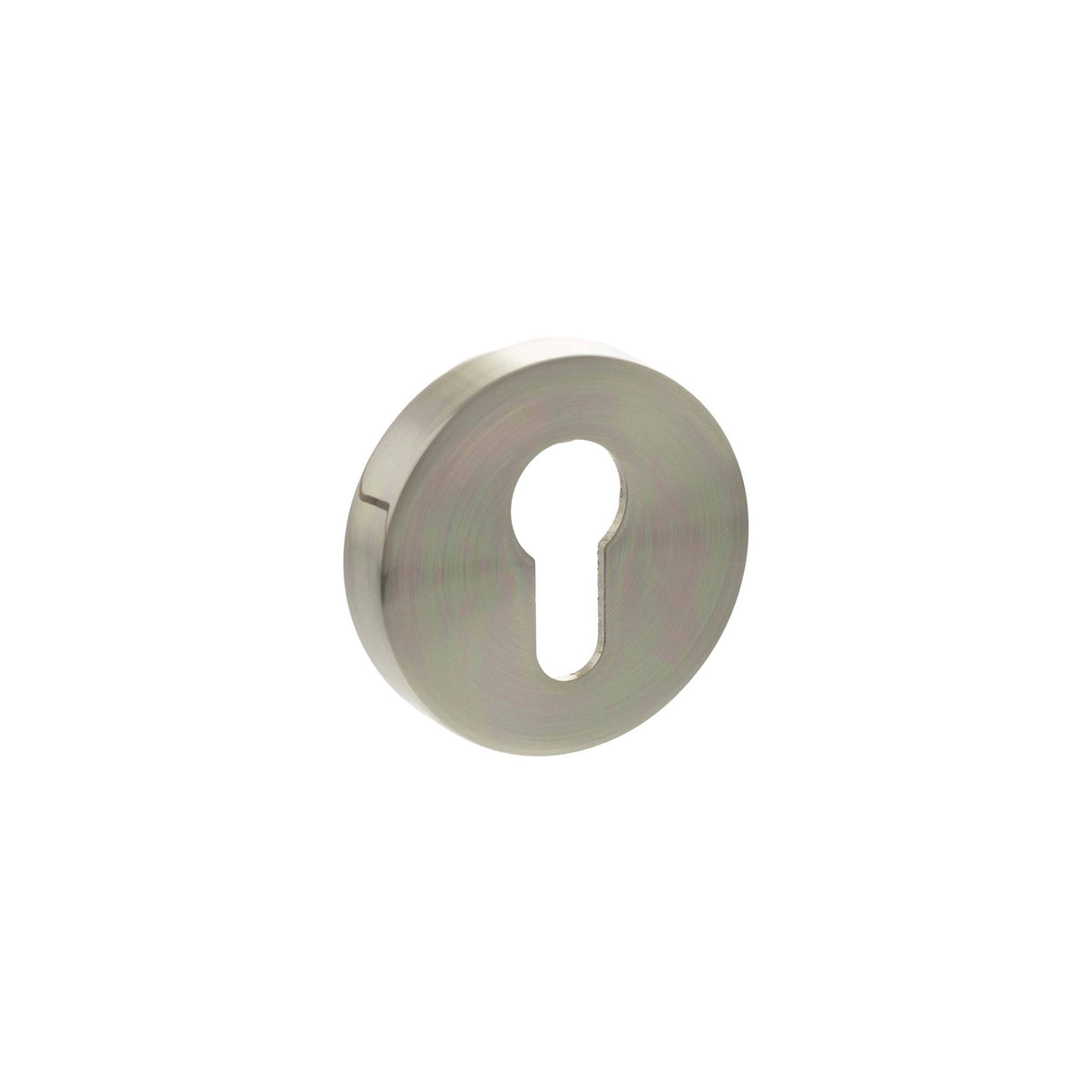 Senza Pari Satin Nickel Round Euro Escutcheon | SPROESCESN