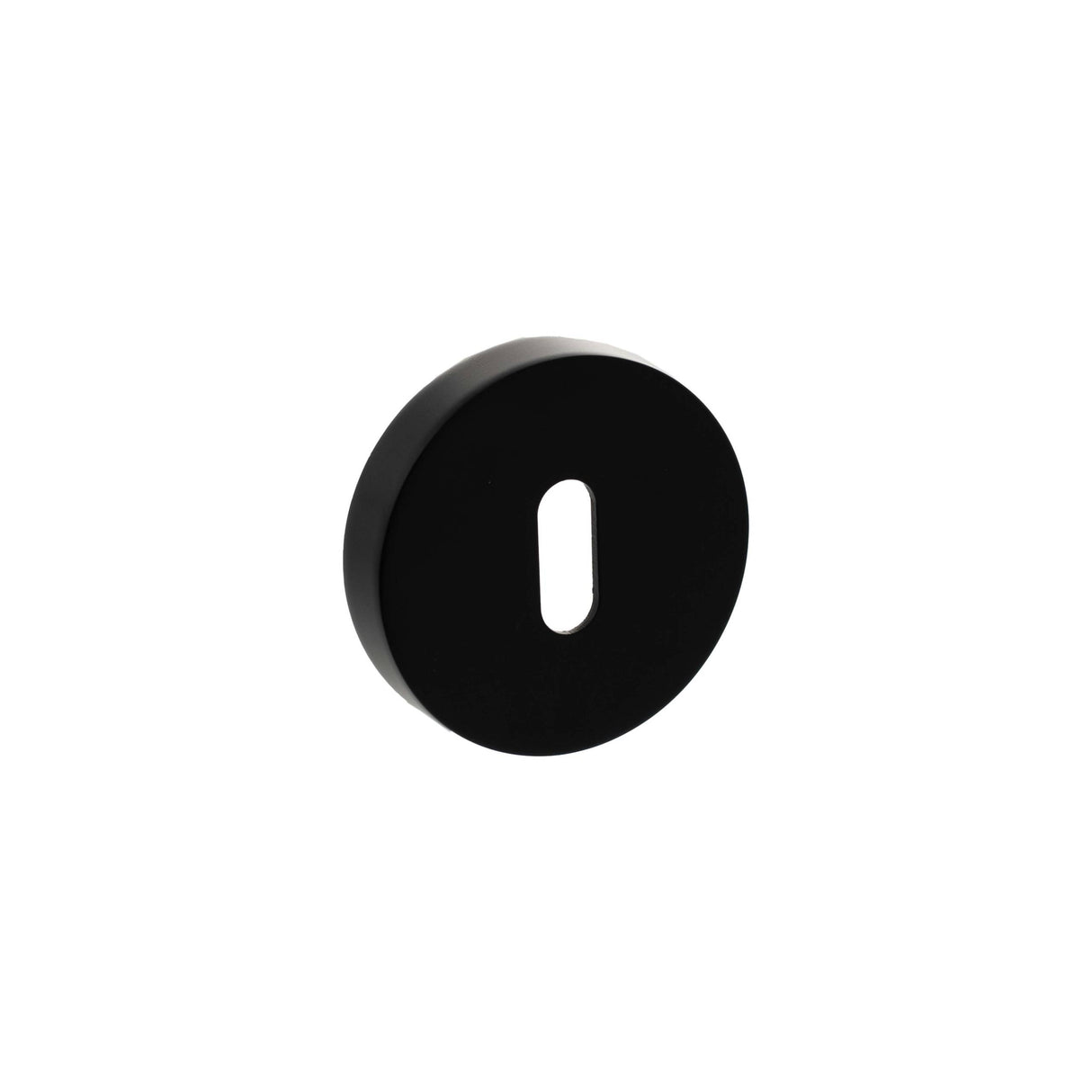 Senza Pari Matt Black Round Standard Key Escutcheon | SPROESCKMB