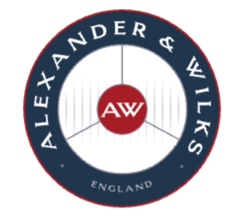 Alexander and Wilks 34mm Quantock Antique Brass Cupboard Knob on Square Backplate