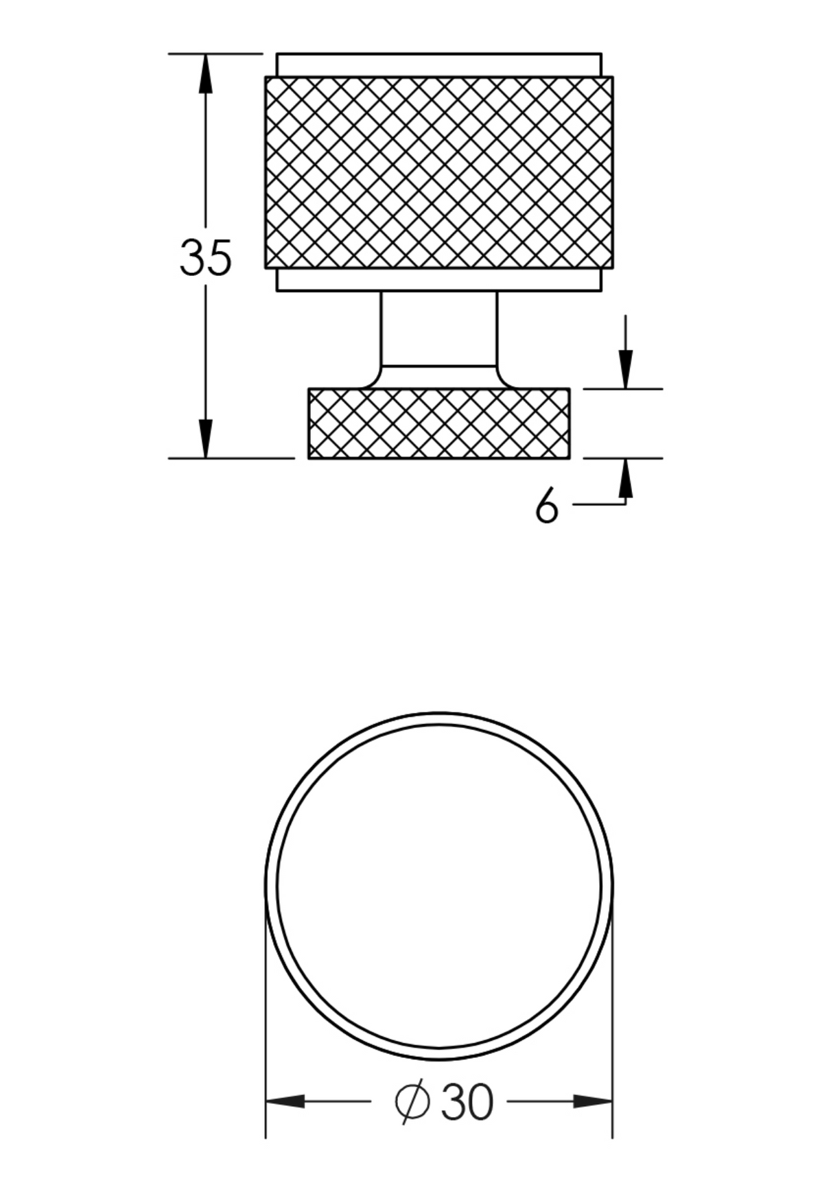Burlington Satin Nickel Piccadilly Knurled Cupboard Knob | BUR400SN