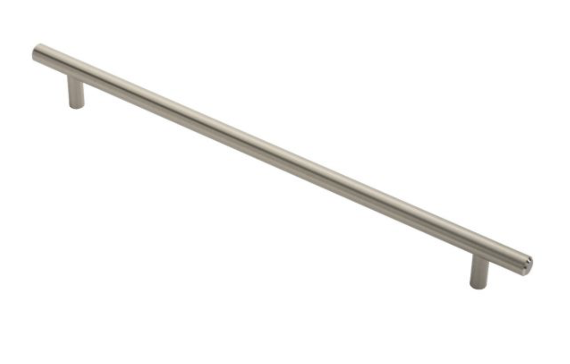 Satin Nickel Steel T Bar Cabinet Handle 288mm c/c | FTD445FSN
