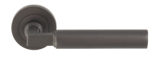 Set Matt Bronze Amiata Lever Furniture on round rose | EUL040MBRZ