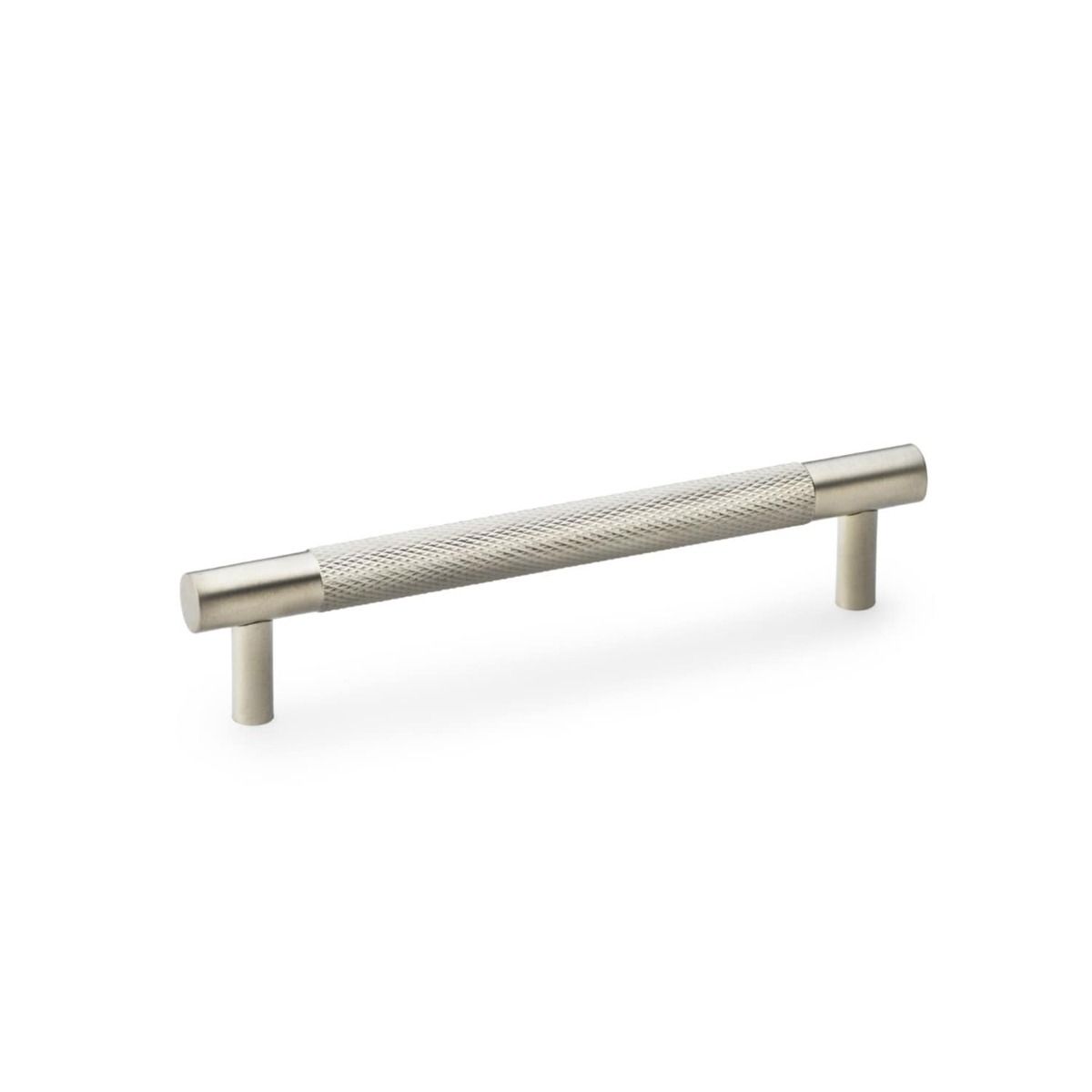 A&W Satin Nickel Brunel Knurled T Bar Pull Handle c/c 128mm