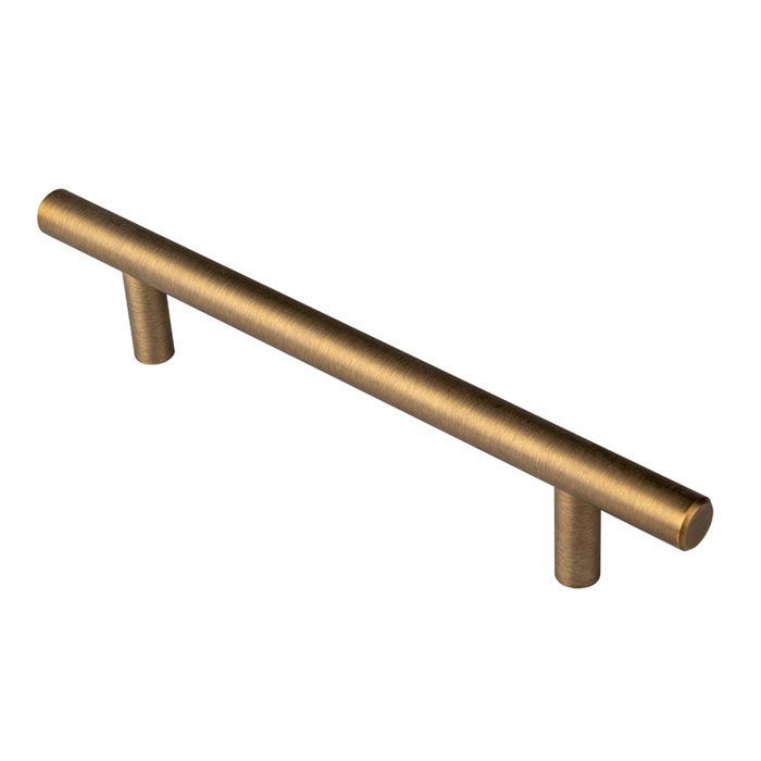 Antique Brass 128mm T Bar Cabinet Handle | FTD445BAB