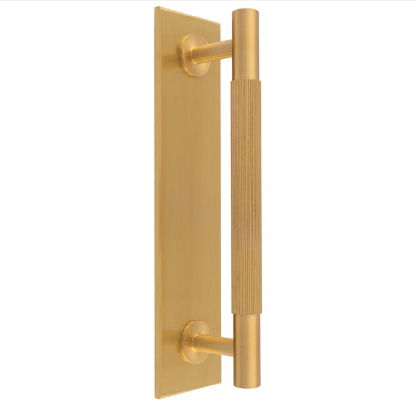 Satin Brass 158mm Lines Pull Handle | FTD710BSB