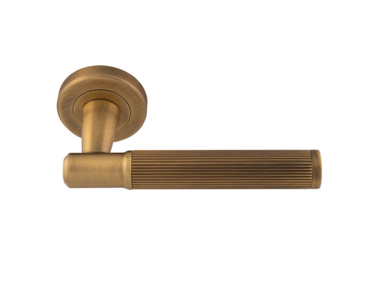 Set Antique Brass Image Lines Lever | SZM270AB