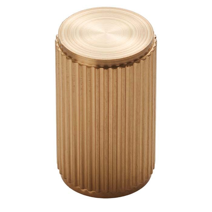 Satin Brass 30mm Lines Knob | FTD712SB