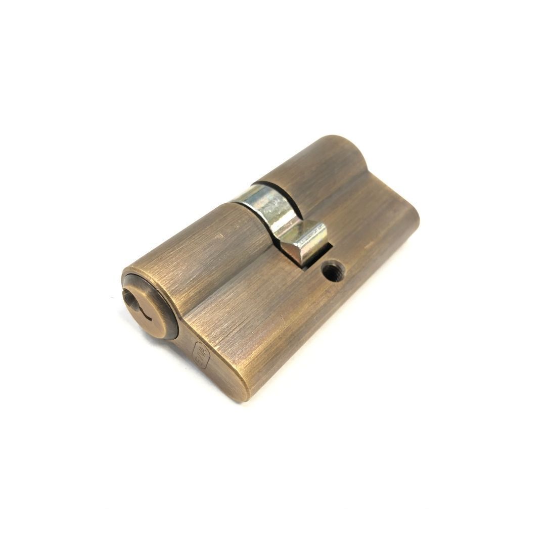 Evva 62mm A5 Antique Brass Euro Double Cylinder 31/31 | A5EDC3131AB