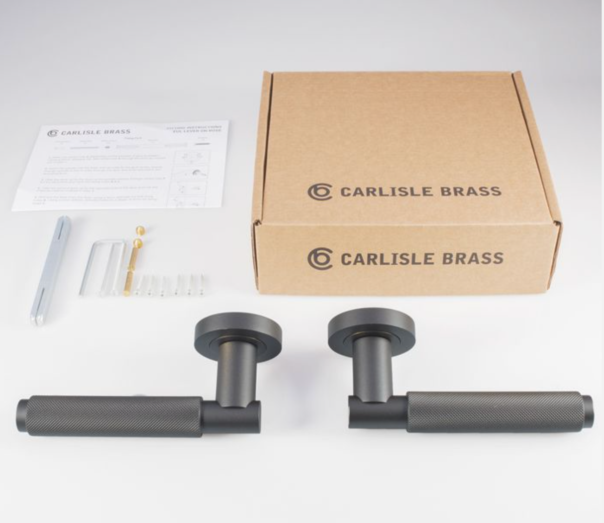 Matt Bronze Varese Knurled Lever on Round Rose | EUL050MBRZ